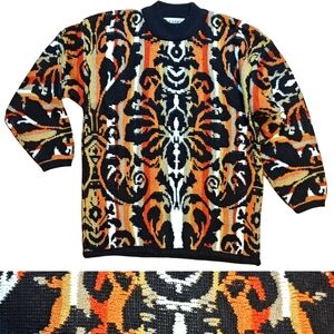 Prenniere Designer Collection Wool Blend Grandpa Sweater Vintage